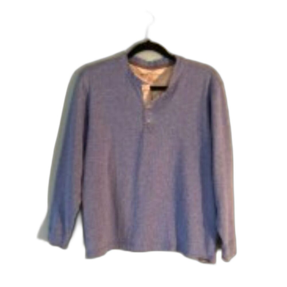 Eddie Bauer 3 button blue sweater size x-large